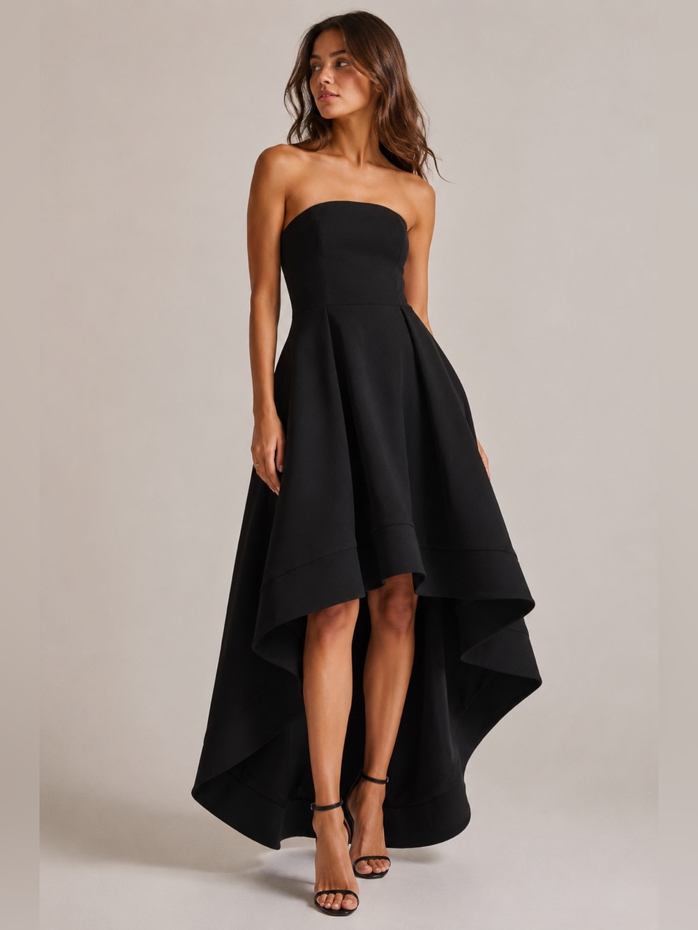 C/MEO Collective Entice Strapless High Low Gown Black Size 6